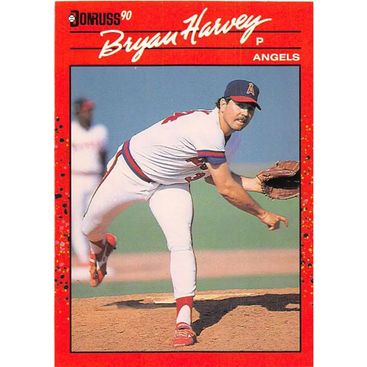 1990 Donruss #372 Bryan Harvey VG-EX California Angels Baseball Card Image 1