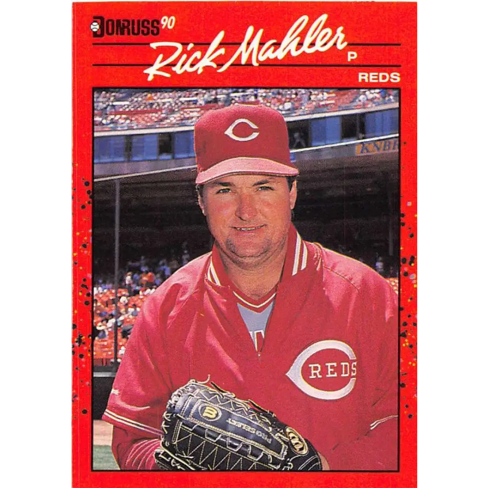 1990 Donruss #375 Rick Mahler VG-EX Cincinnati Reds Baseball Card Image 1