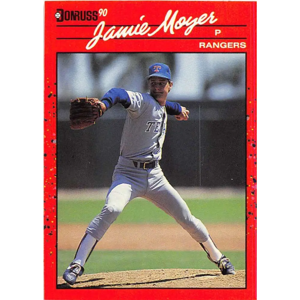 1990 Donruss #378 Jamie Moyer VG-EX Texas Rangers Baseball Card Image 1