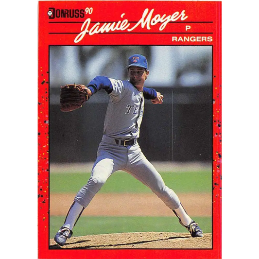 1990 Donruss #378 Jamie Moyer VG-EX Texas Rangers Baseball Card Image 1