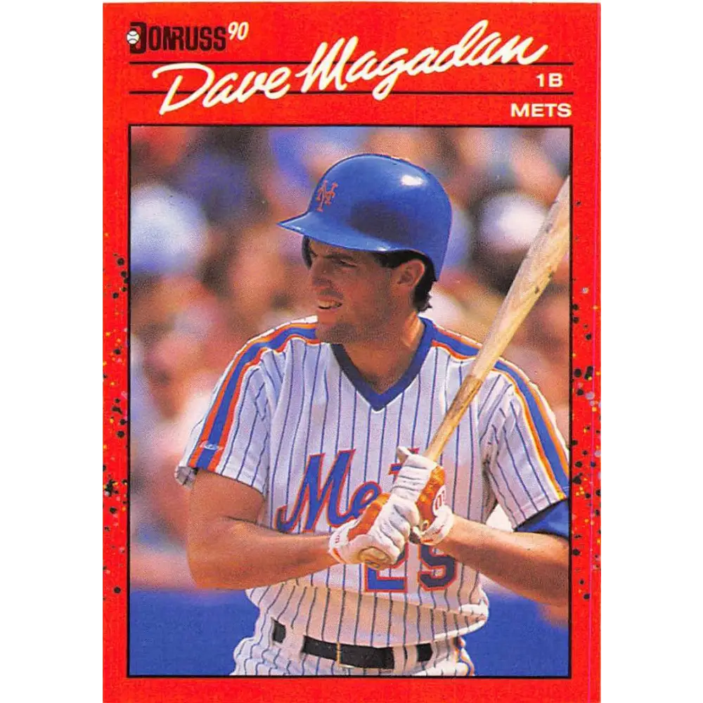 1990 Donruss #383 Dave Magadan VG-EX New York Mets Baseball Card Image 1