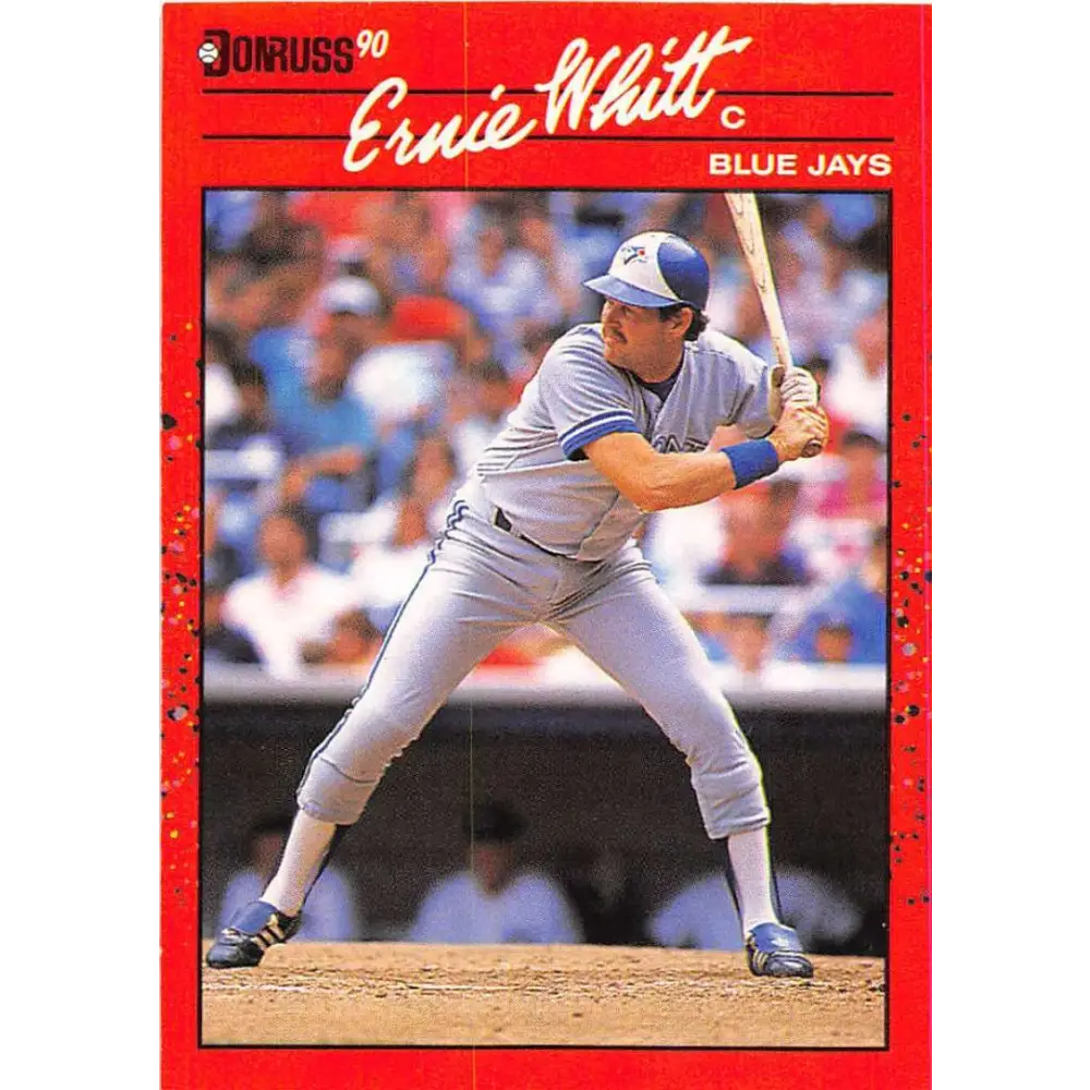 1990 Donruss #385 Ernie Whitt VG-EX Toronto Blue Jays Baseball Card Image 1