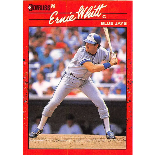 1990 Donruss #385 Ernie Whitt VG-EX Toronto Blue Jays Baseball Card Image 1