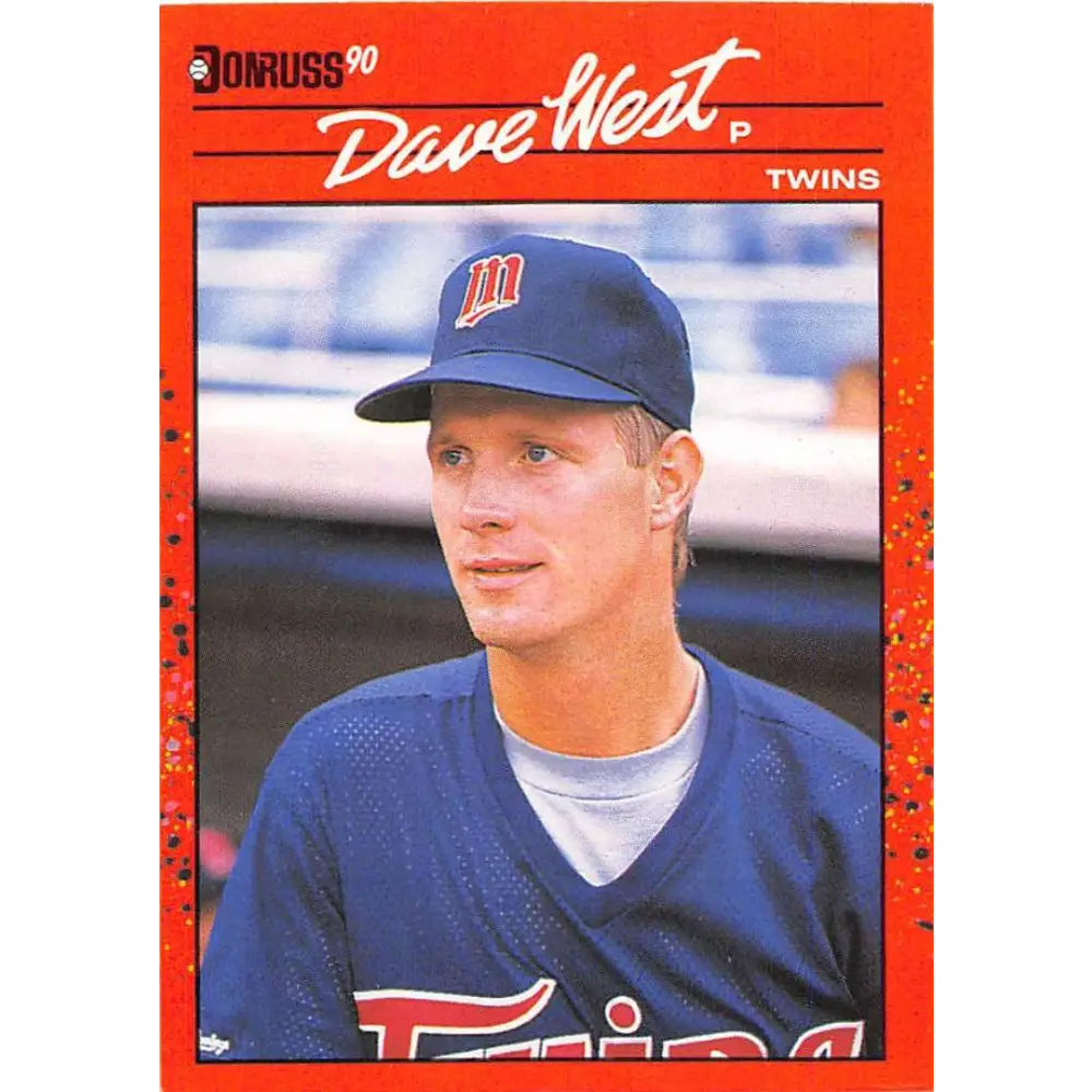 1990 Donruss #387 David West VG-EX Minnesota Twins Baseball Card Image 1