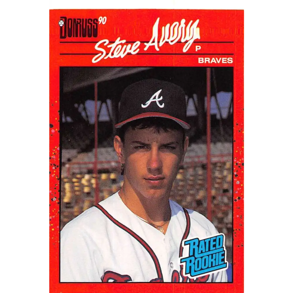 1990 Donruss #39 Steve Avery VG-EX Atlanta Braves Baseball Card Image 1