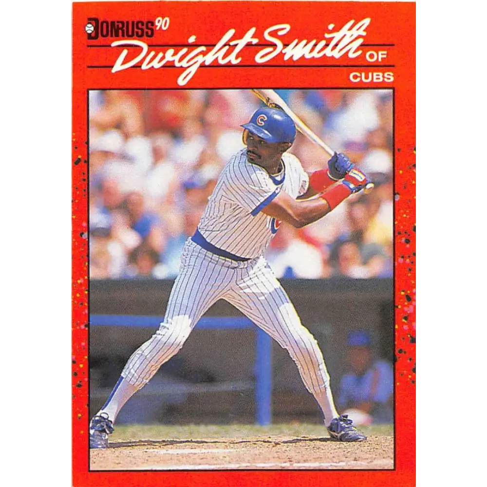 1990 Donruss #393 Dwight Smith VG-EX Chicago Cubs Baseball Card Image 1