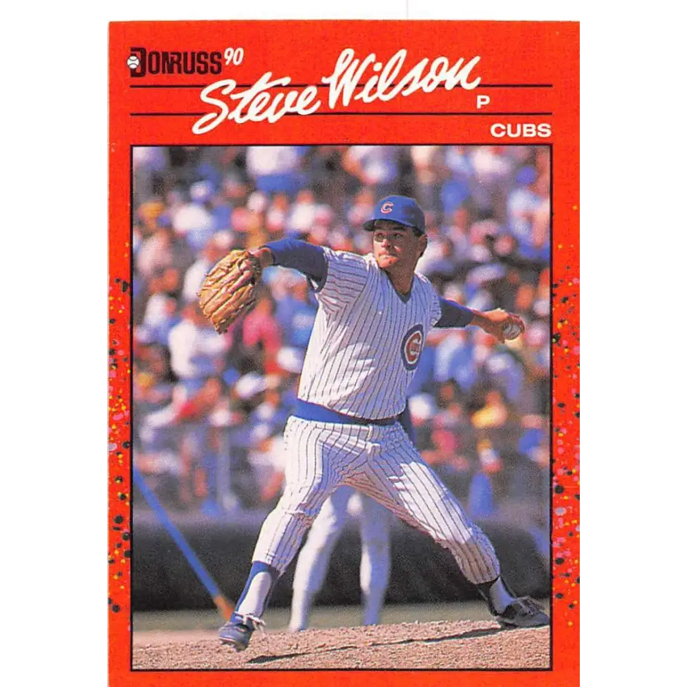 1990 Donruss #394 Steve Wilson VG-EX Chicago Cubs Baseball Card Image 1