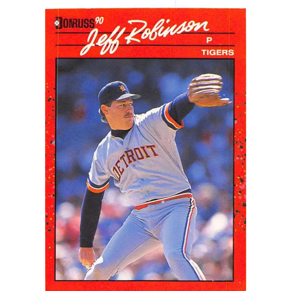 1990 Donruss #417 Jeff Robinson VG-EX Detroit Tigers Baseball Card Image 1