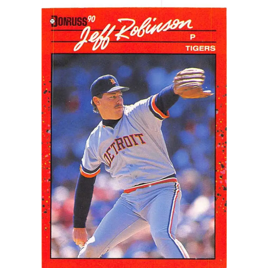 1990 Donruss #417 Jeff Robinson VG-EX Detroit Tigers Baseball Card Image 1
