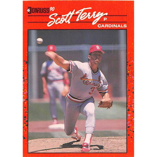 1990 Donruss #418 Scott Terry VG-EX St. Louis Cardinals Baseball Card Image 1