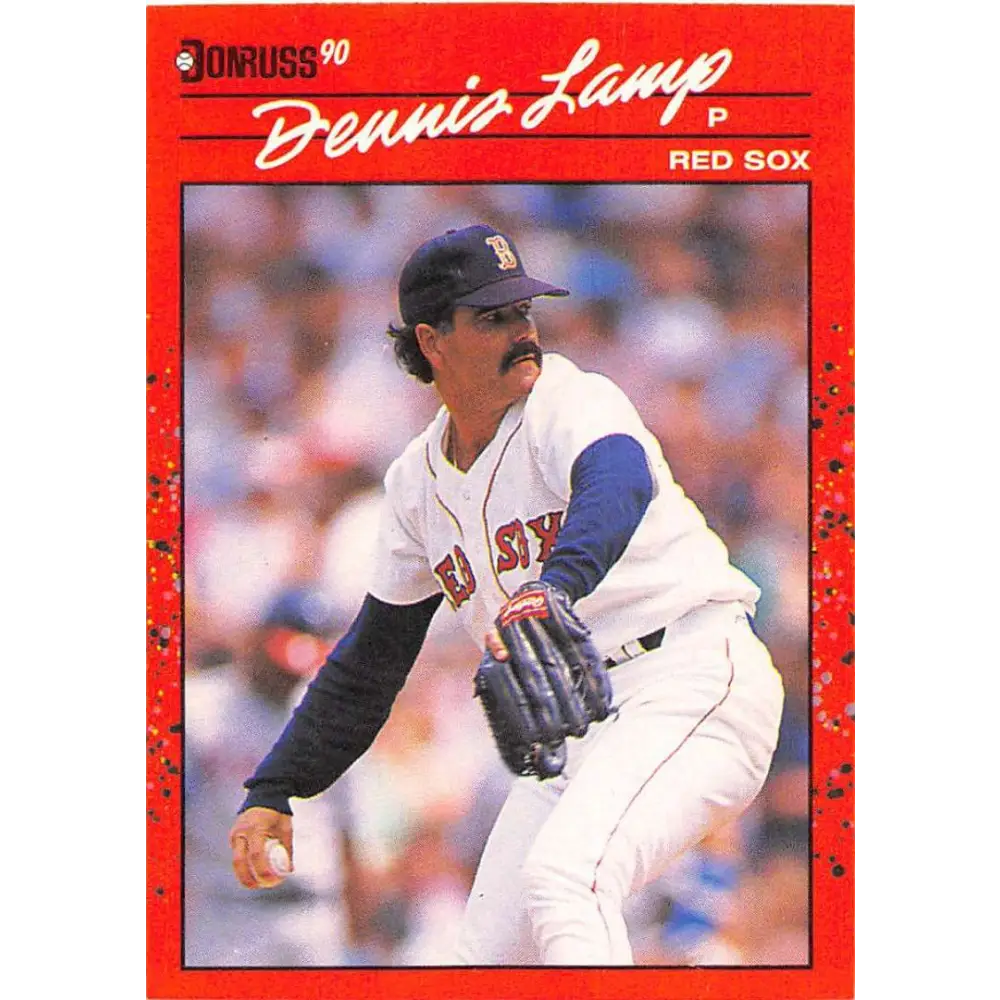 1990 Donruss #423 Dennis Lamp VG-EX Boston Red Sox Baseball Card Image 1
