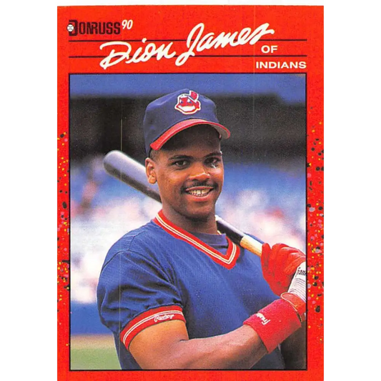 1990 Donruss #428 Dion James VG-EX Cleveland Indians Baseball Card Image 1