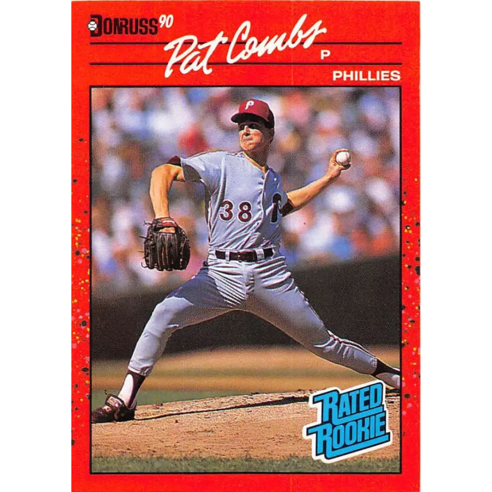 1990 Donruss #44 Pat Combs DP VG-EX Philadelphia Phillies Baseball Card Image 1