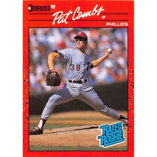 1990 Donruss #44 Pat Combs DP VG-EX Philadelphia Phillies Baseball Card Image 1