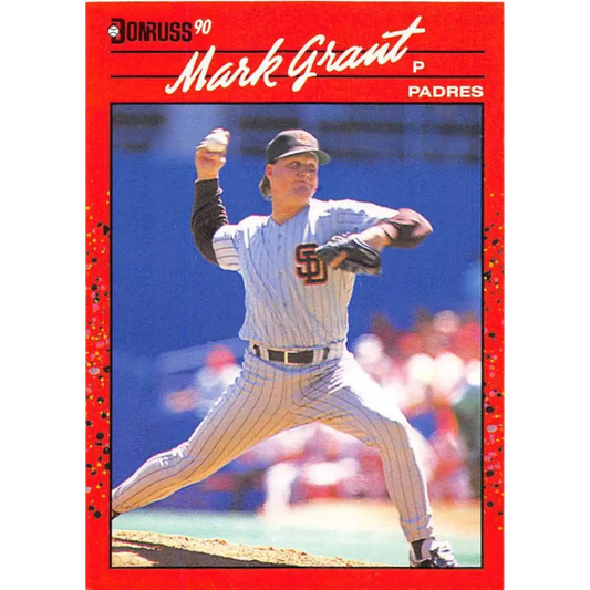 1990 Donruss #441 Mark Grant VG-EX San Diego Padres Baseball Card Image 1