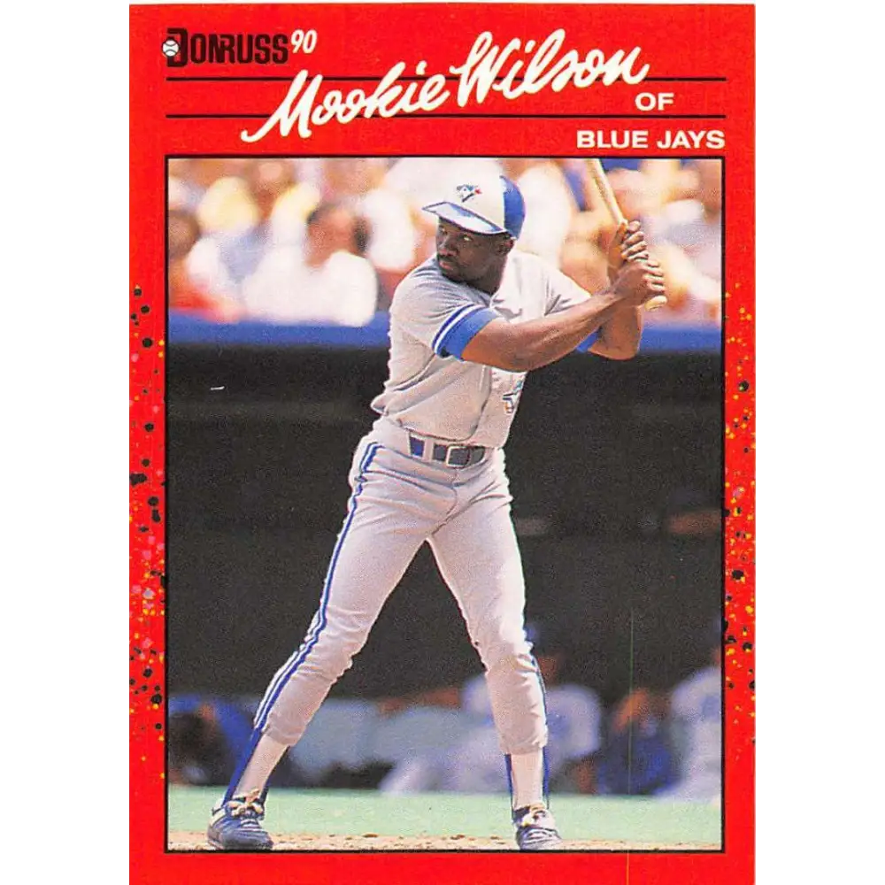1990 Donruss #442 Mookie Wilson VG-EX Toronto Blue Jays Baseball Card Image 1