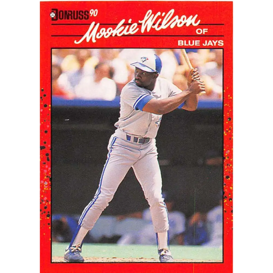 1990 Donruss #442 Mookie Wilson VG-EX Toronto Blue Jays Baseball Card Image 1