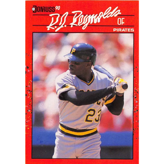 1990 Donruss #447 R.J. Reynolds VG-EX Pittsburgh Pirates Baseball Card Image 1