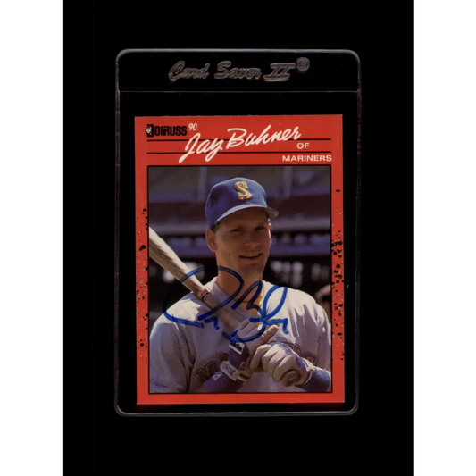 1990 Donruss #448 Jay Buhner VG-EX Seattle Mariners Baseball Card Image 1