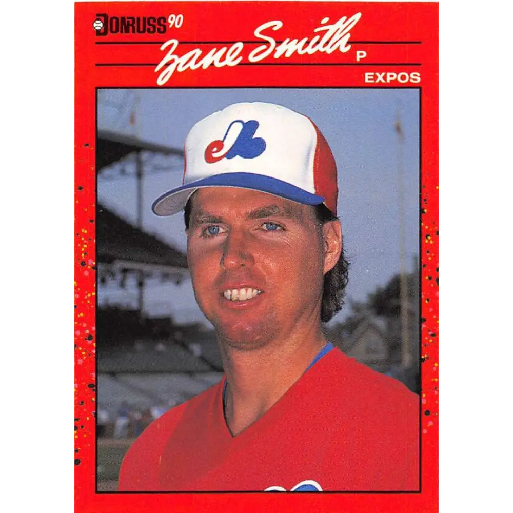 1990 Donruss #460 Zane Smith VG-EX Montreal Expos Baseball Card Image 1