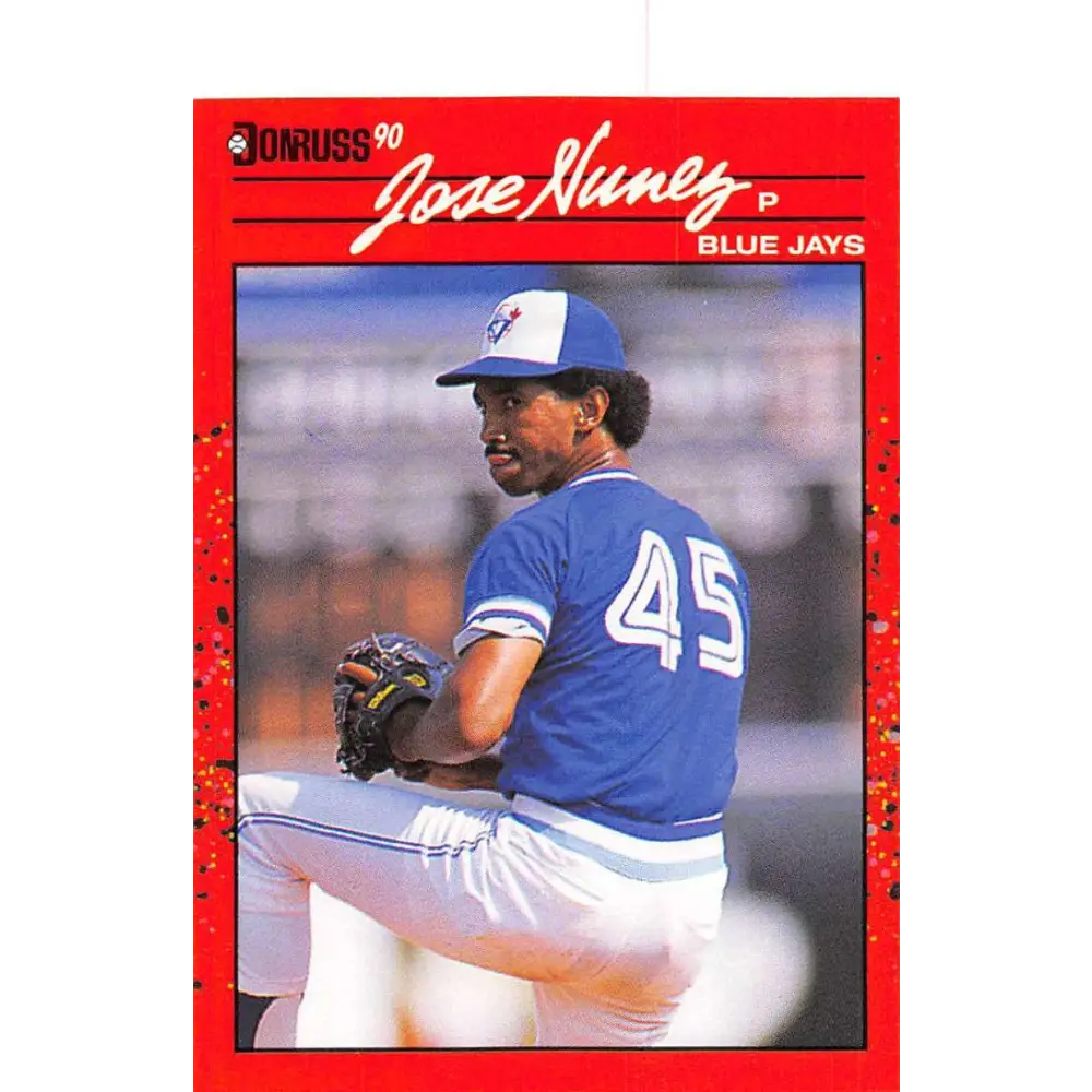 1990 Donruss #467 Jose Nunez VG-EX Toronto Blue Jays Baseball Card Image 1