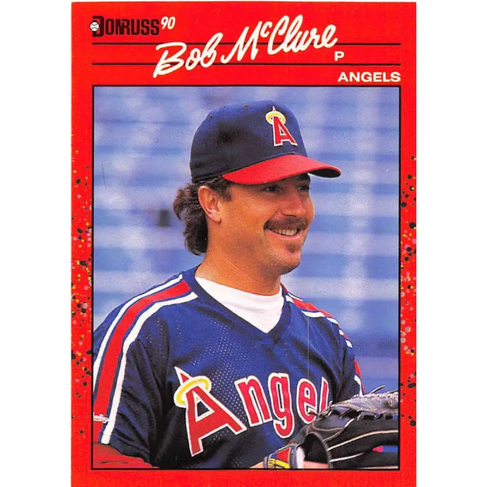 1990 Donruss #470 Bob McClure VG-EX California Angels Baseball Card Image 1