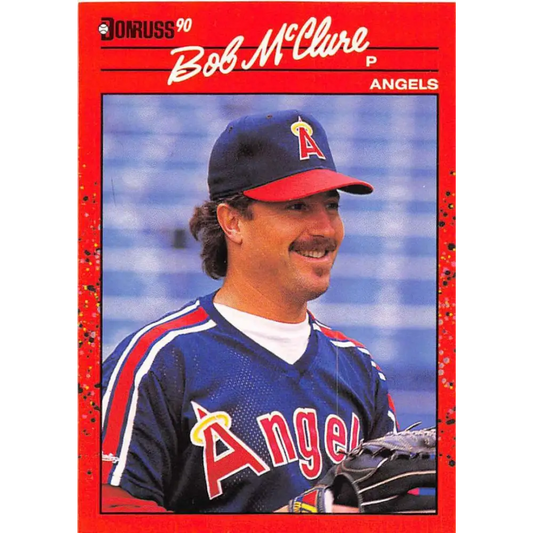 1990 Donruss #470 Bob McClure VG-EX California Angels Baseball Card Image 1