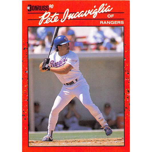 1990 Donruss #48 Pete Incaviglia VG-EX Texas Rangers Baseball Card Image 1