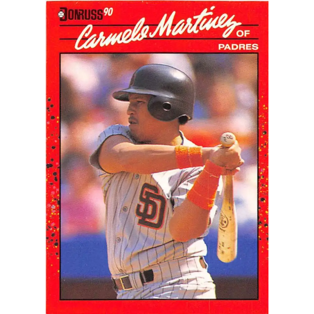 1990 Donruss #482 Carmelo Martinez VG-EX San Diego Padres Baseball Card Image 1