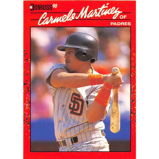 1990 Donruss #482 Carmelo Martinez VG-EX San Diego Padres Baseball Card Image 1
