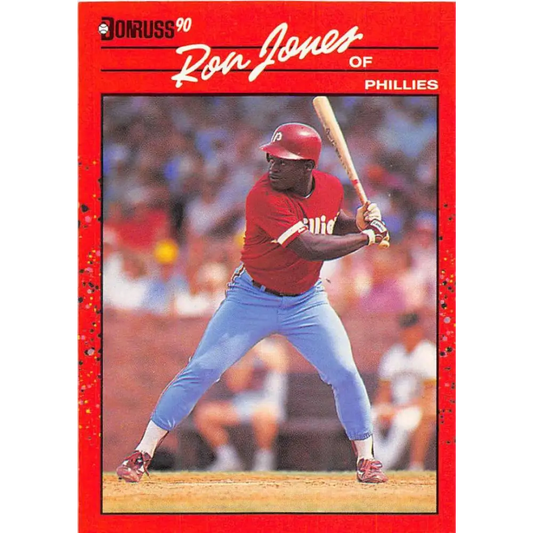 1990 Donruss #487 Ron Jones VG-EX Philadelphia Phillies Baseball Card Image 1