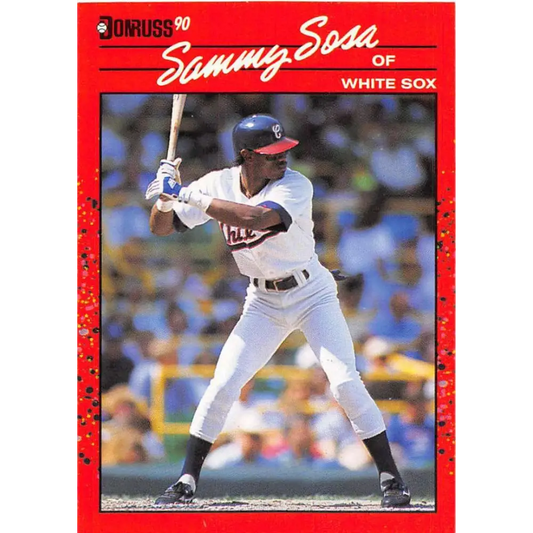 1990 Donruss #489 Sammy Sosa VG-EX RC Rookie Chicago White Sox Baseball Card Image 1