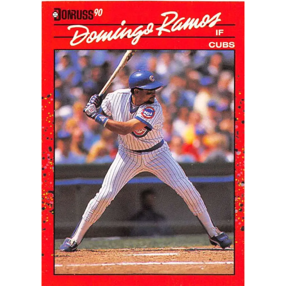 1990 Donruss #491 Domingo Ramos VG-EX Chicago Cubs Baseball Card Image 1