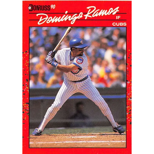 1990 Donruss #491 Domingo Ramos VG-EX Chicago Cubs Baseball Card Image 1