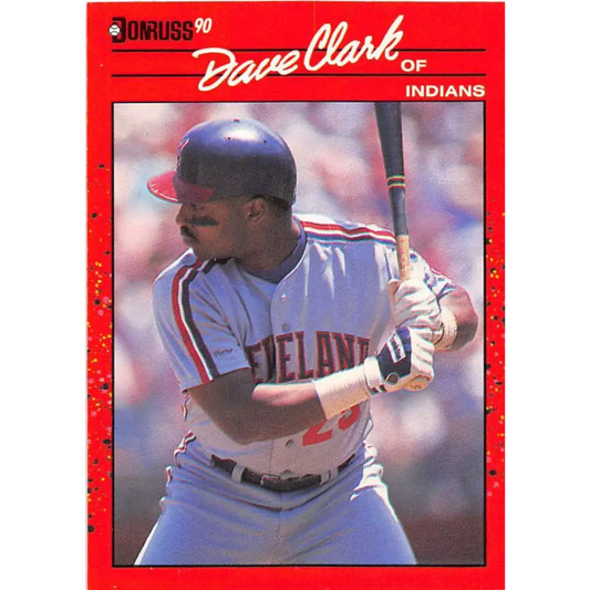 1990 Donruss #492 Dave Clark VG-EX Cleveland Indians Baseball Card Image 1