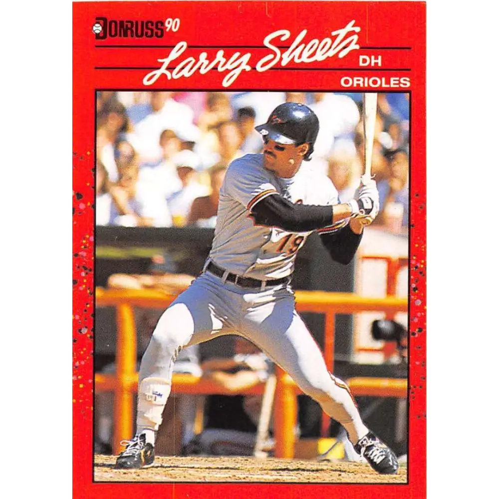 1990 Donruss #495 Larry Sheets VG-EX Baltimore Orioles Baseball Card Image 1
