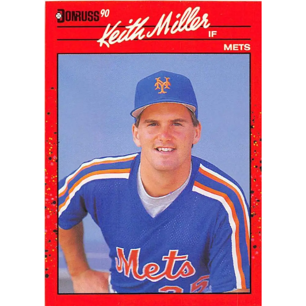 1990 Donruss #507 Keith Miller VG-EX New York Mets Baseball Card Image 1
