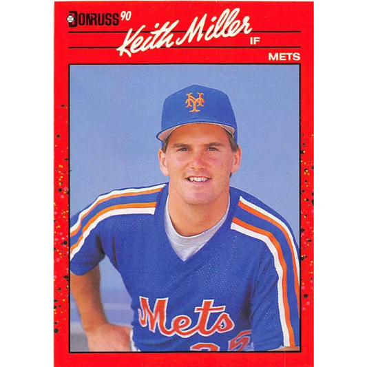 1990 Donruss #507 Keith Miller VG-EX New York Mets Baseball Card Image 1