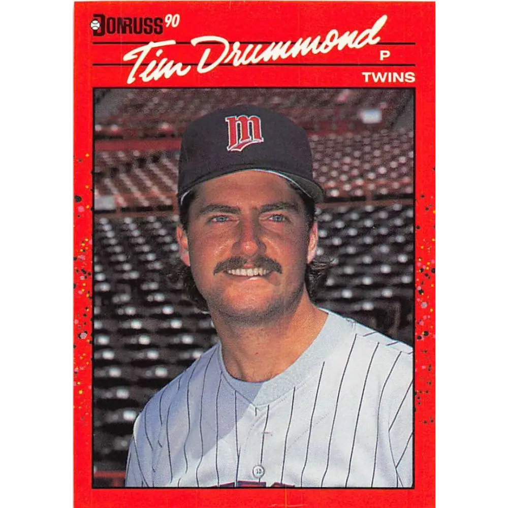 1990 Donruss #510 Tim Drummond VG-EX RC Rookie Minnesota Twins Baseball Card Image 1