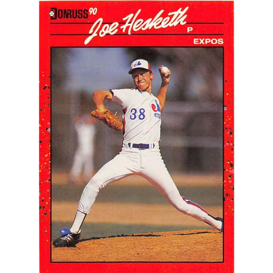 1990 Donruss #511 Joe Hesketh VG-EX Montreal Expos Baseball Card Image 1