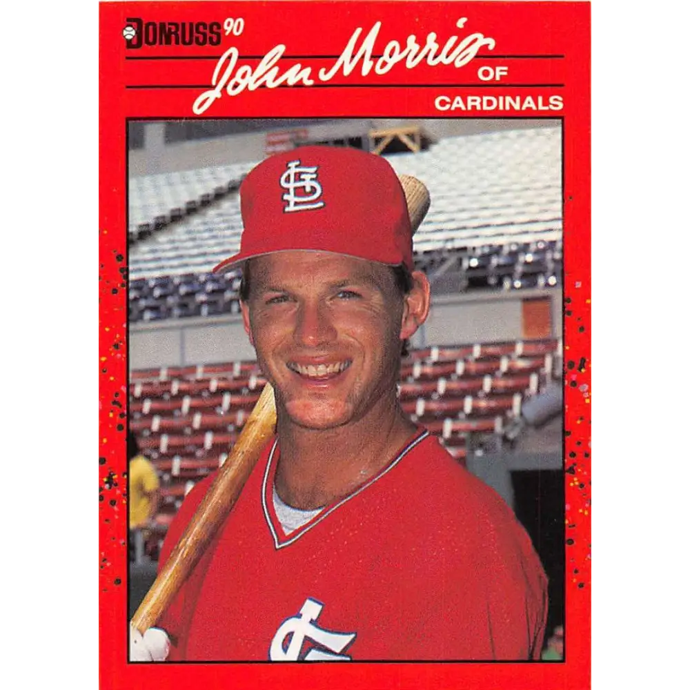 1990 Donruss #516 John Morris VG-EX St. Louis Cardinals Baseball Card Image 1