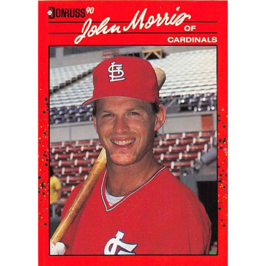 1990 Donruss #516 John Morris VG-EX St. Louis Cardinals Baseball Card Image 1