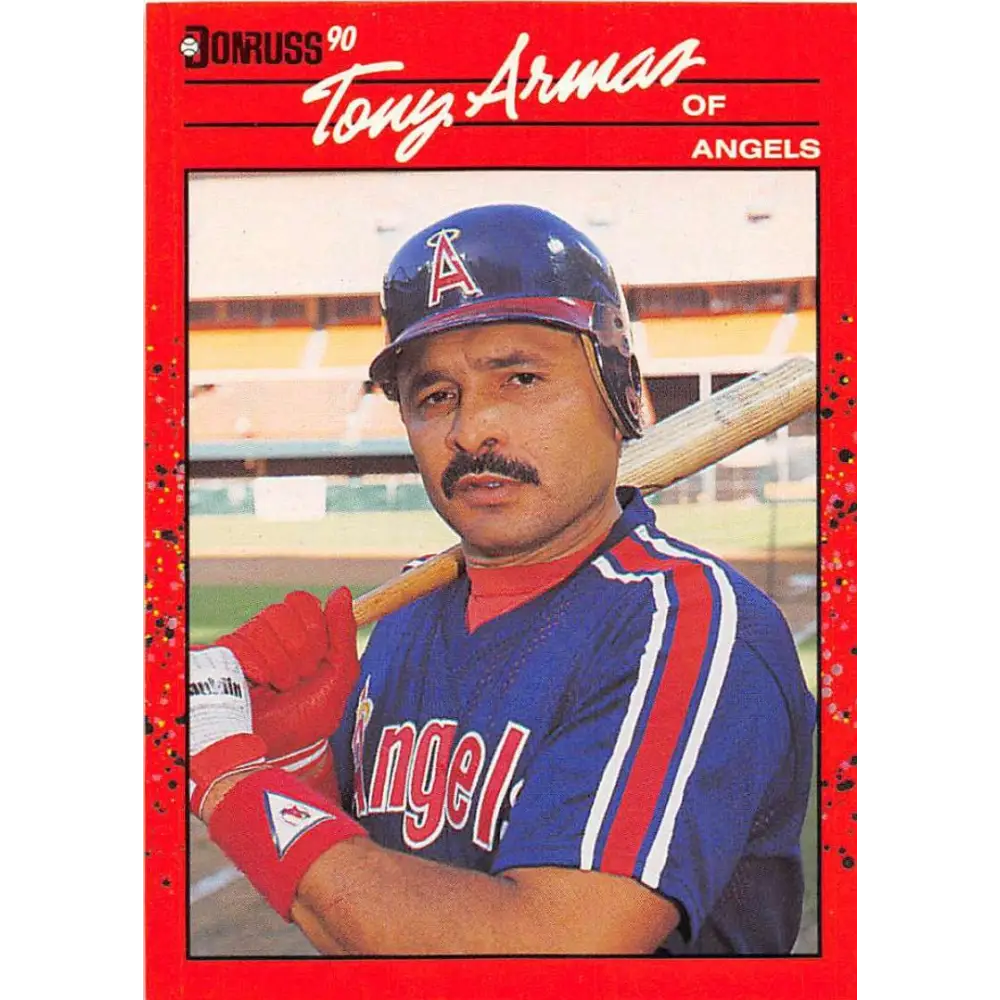 1990 Donruss #525 Tony Armas VG-EX California Angels Baseball Card Image 1