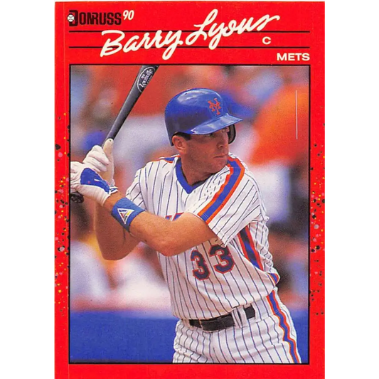 1990 Donruss #526 Barry Lyons VG-EX New York Mets Baseball Card Image 1