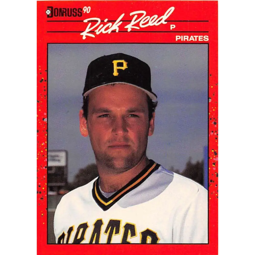 1990 Donruss #527 Rick Reed VG-EX RC Rookie Pittsburgh Pirates Baseball Card Image 1
