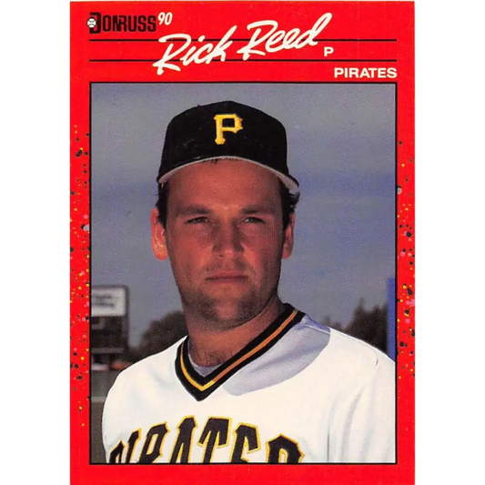1990 Donruss #527 Rick Reed VG-EX RC Rookie Pittsburgh Pirates Baseball Card Image 1