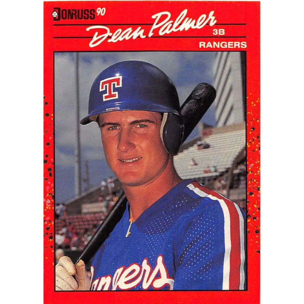 1990 Donruss #529 Dean Palmer VG-EX RC Rookie Texas Rangers Baseball Card Image 1