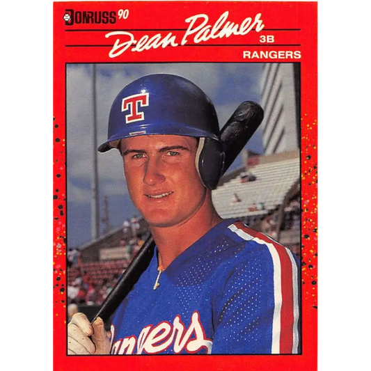1990 Donruss #529 Dean Palmer VG-EX RC Rookie Texas Rangers Baseball Card Image 1