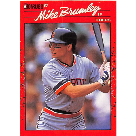 1990 Donruss #533 Mike Brumley VG-EX Detroit Tigers Baseball Card Image 1