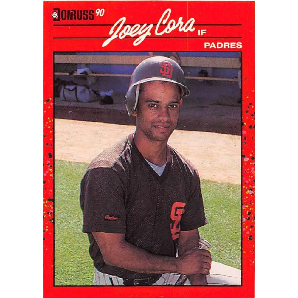 1990 Donruss #538 Joey Cora VG-EX San Diego Padres Baseball Card Image 1